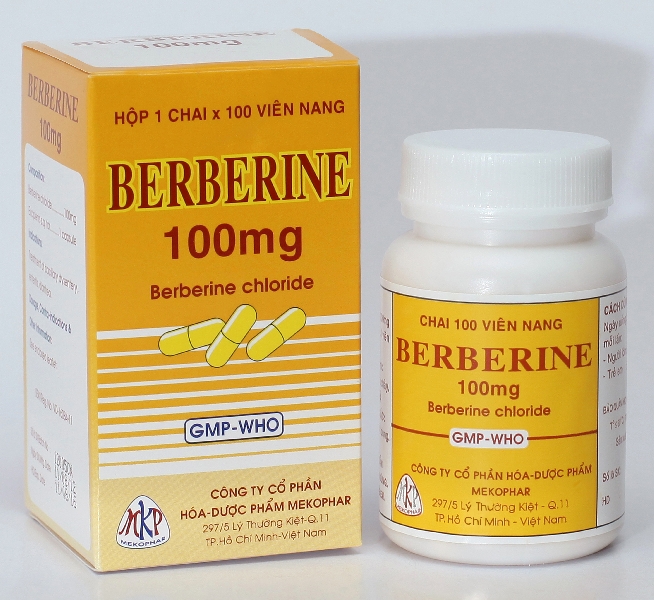 [T04028] Berberine 100mg Mekophar (Lọ/100v)