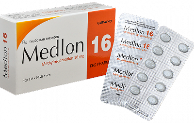 [T04044] Medlon Methylprednisolone 16mg DHG Hậu Giang (H/30v)
