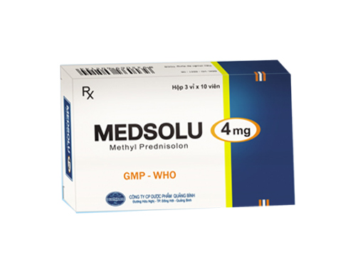 [T04046] Medsolu Methylprednisolone 4mg Quảng Bình (H/30v)
