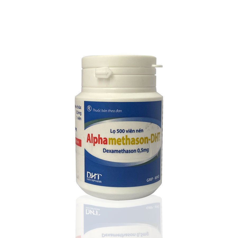 [T04051] Alphamethason Dexamethason 0.5mg Hà Tây (Lọ/500v) date 01/2025