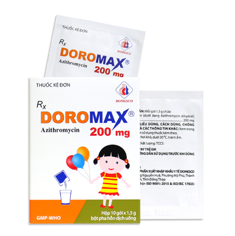 [T04143] Doromax Azithromycin 200mg Đồng Tháp (H/10g/1.5g) 