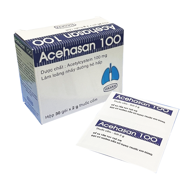 [T04186] Acehasan acetylcystein 100mg Hasan (H/30gói) Date 12/2027
