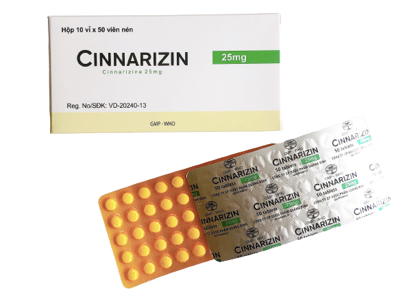 [T04198] Cinnarizin 25mg Quảng Bình (H/500v)