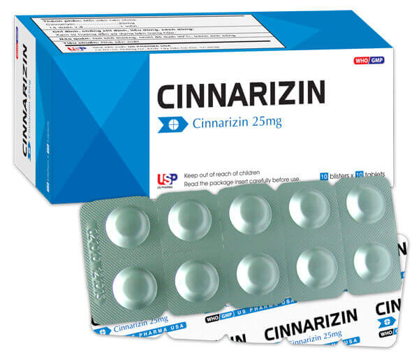 [T04199] Cinnarizin 25mg USP (Lọ/100v)