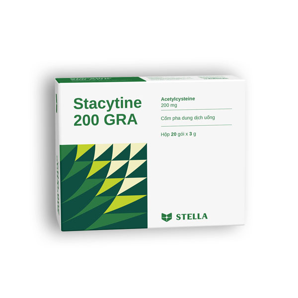 [T04208] Stacytine Acetylcystein 200mg viên sủi Stella (H/16v) date 08/2025