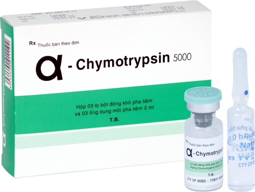 [T04234] Alphachymotrypsin 5000IU tiêm Bình Định (H/3lọ/3o)