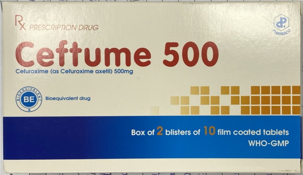 [T04261] Ceftume Cefuroxim 500mg TW1 Pharbaco (H/20v) date 10/2027