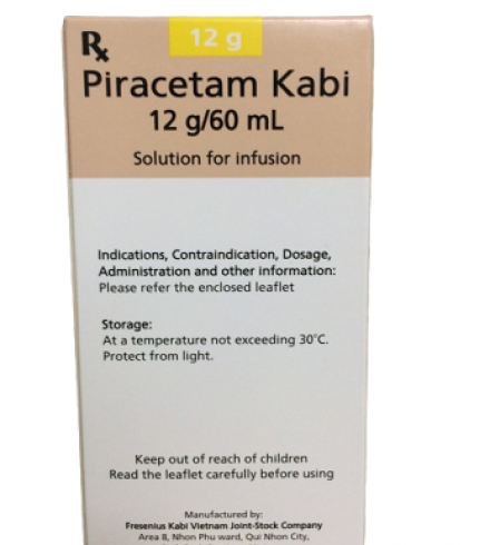 [T04298]  Piracetam Kabi 12g/60ml Kabi (Lọ/60ml)