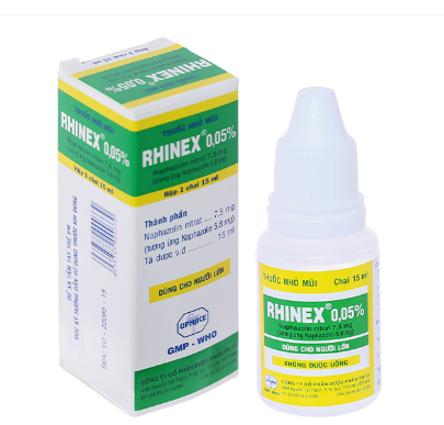 [T04403] Rhinex 0.05% Naphazolin 5.8mg Nhỏ Mũi TW25 ( Lọ/15ml)