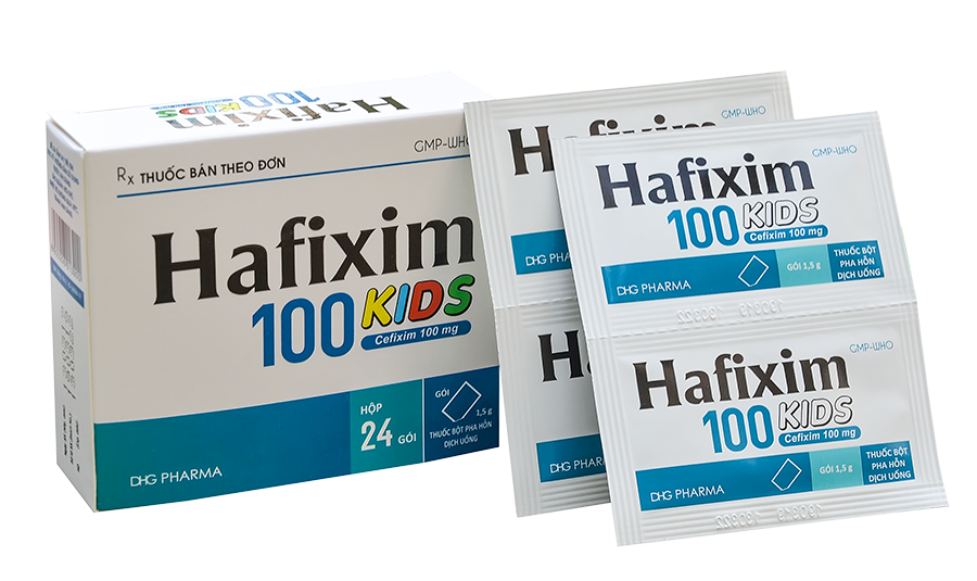 [T04438] Hafixim Kids Cefixim 100mg Hậu Giang (H/24gói/1.5g)