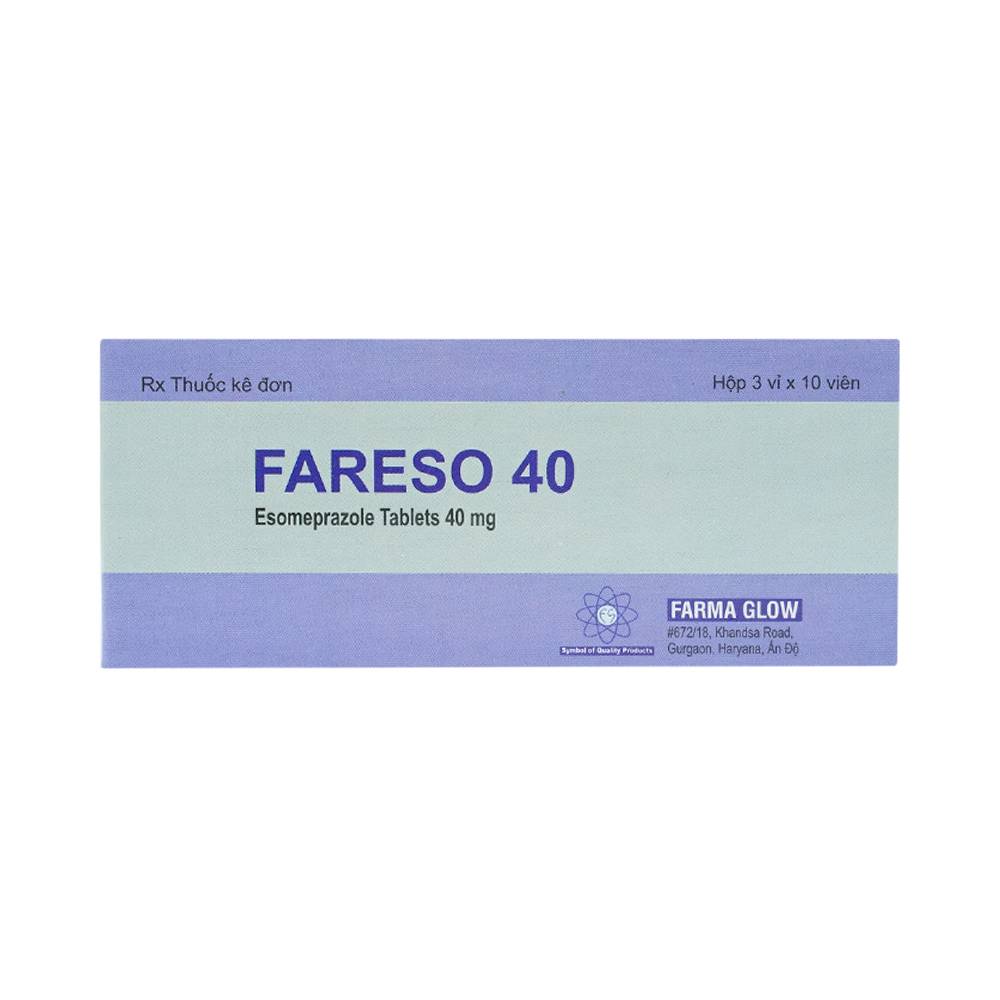 [T04483] Fareso Esomeprazol 40mg Ấn Độ (H/30v)