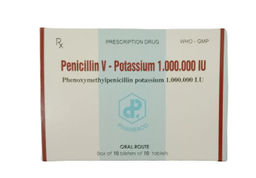 [T04523] Penicilin V - Potassium 1.000.000 IU TW1 Pharbaco (H/100v)