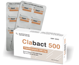 [T04622] Clabact Clarithromycin 500mg DHG Hậu Giang (H/20v)