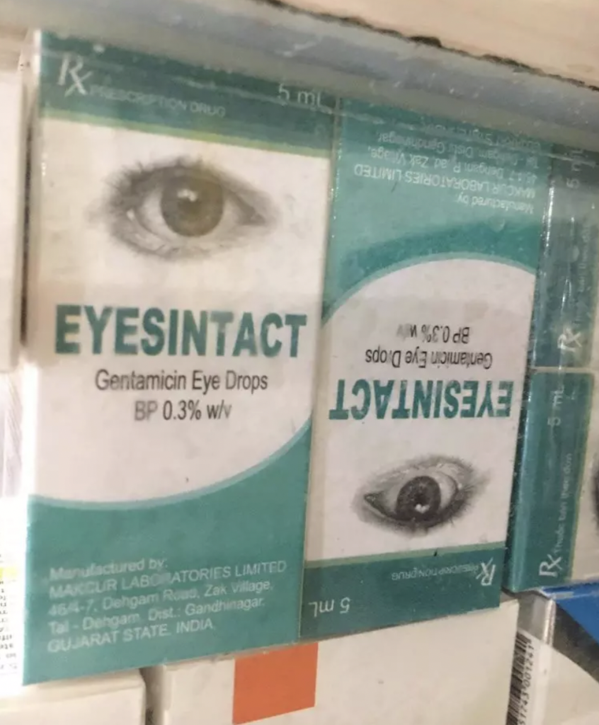 [T04713] Eyesintact Gentamicin 0.3% nhỏ mắt Makur Ấn Độ (Lọ/5ml)