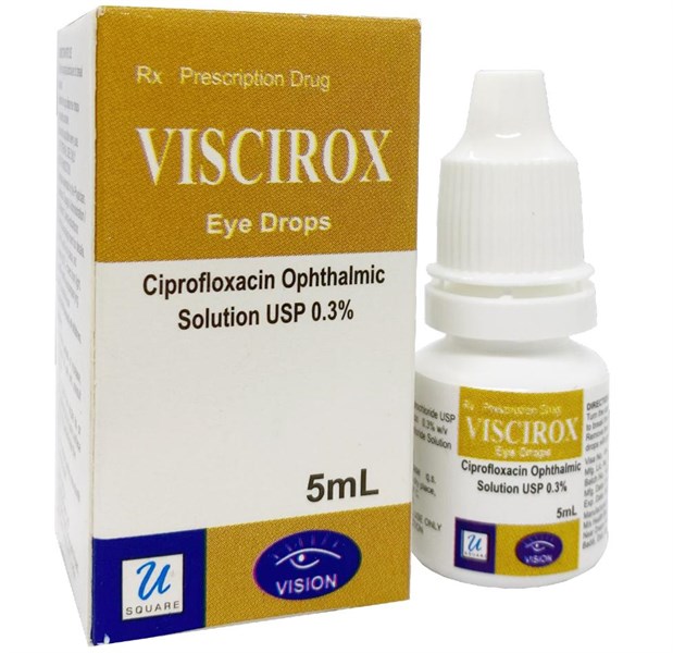 [T04729] Viscirox Ciprofloxacin 0.3% nhỏ mắt Ấn Độ (Lọ/5ml )