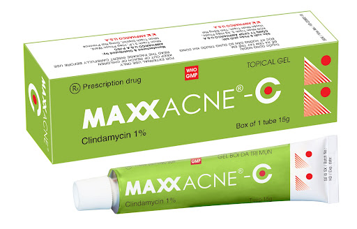[T04777] Maxxacne C Clindamycin 1% Gel trị mụn Ampharco (Tuýp/15g)