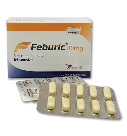 [T04804] Feburic Febuxostat 80mg Astellas Pháp (H/30v) date 02/2027