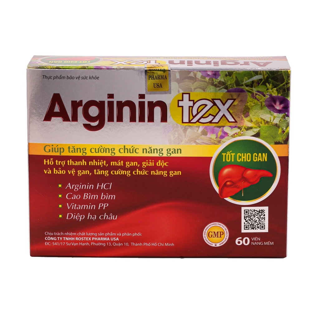 [T04861] Arginin Tex đỏ Rostex Pharma USA (H/60v)