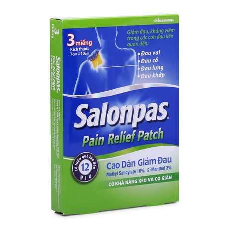 [T04977] Salonpas Pain Relief Patch Dán Hisamitsu (H/3miếng) 