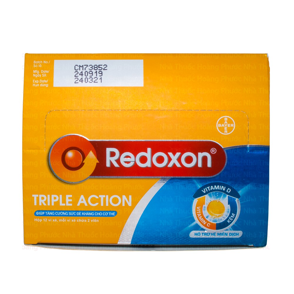 [T04990] Redoxon Triple Action sủi tăng đề kháng Bayer (H/24v)