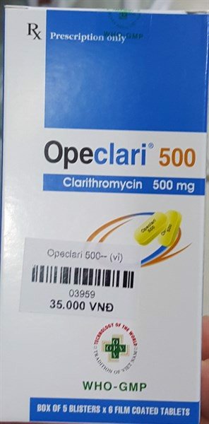 [T05032]  Opeclari Clarithromycin 500mg OPV (H/30v) 
