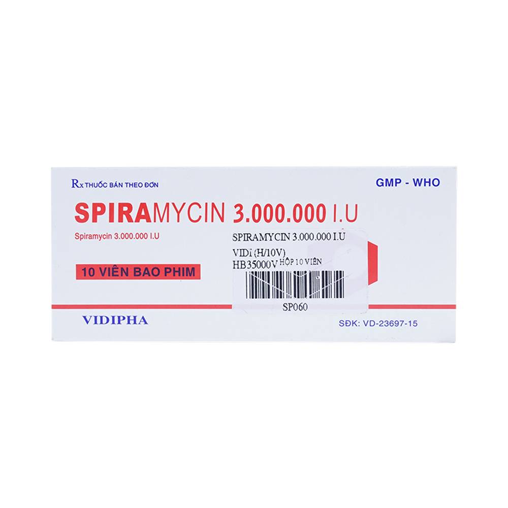 [T05101] Spiramycin 3 MIU Vidipha (H/10v)