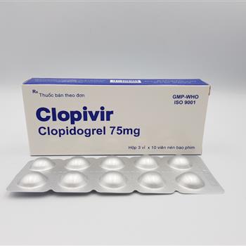 [T05108] Clopivir Clopidrogel 75mg Bình Định (H/30v)