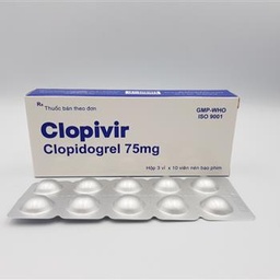 [T05108] Clopivir Clopidrogel 75mg Bình Định (H/30v)