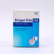 [T05149] Biragan Kids Paracetamol 150mg Bình Định (H/12gói/g)