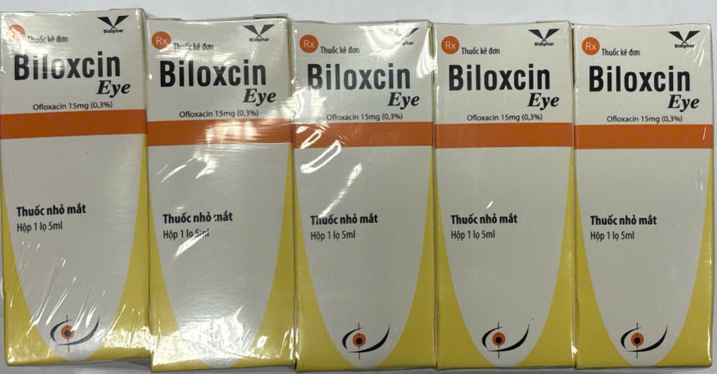 [T05153] Biloxcin Eye Ofloxacin 0.3% Bình Định (Cọc/10c/5ml)