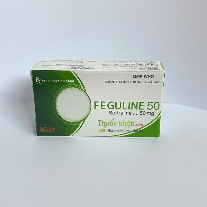 [T05203] Feguline Sertraline 50mg Medisun (H/30v)