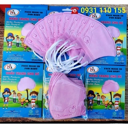 [T05249] Khẩu Trang Cho Bé Face Mask 5D For Baby Nam Anh Màu Hồng (H/10c)