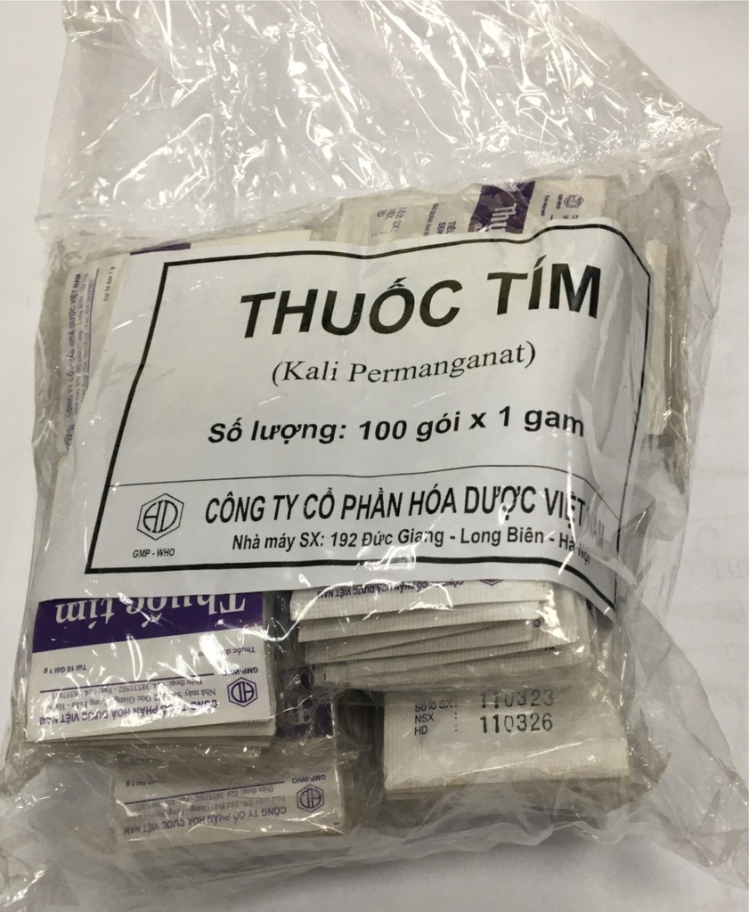 [T05403] Thuốc Tím Kali Permanganat Hoá Dược (bịch/100gói)