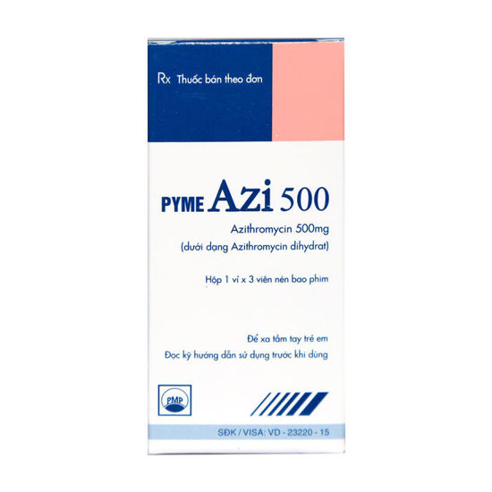 [T05742] PymeAzi 500 Azithromycin 500mg Pymepharco (H/3v) Date 09/2027