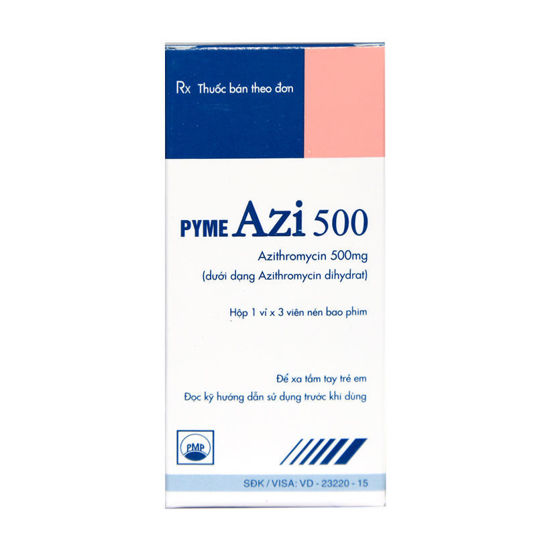 [T05742] PymeAzi 500 Azithromycin 500mg Pymepharco (H/3v)