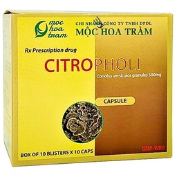 [T05788] Citropholi Cốm Vân Chi 500mg Mộc Hoa Tràm (H/100v) Date 08/2027