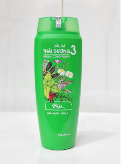 [T05994] Dầu xả Dược Liệu Thái Dương 3 xanh Hoa Lá (chai 200ml)